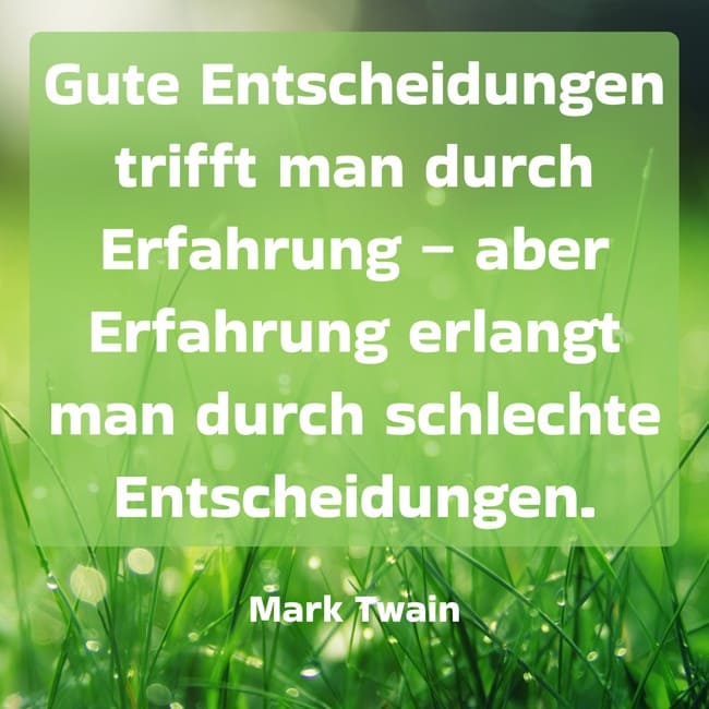 Twain Entscheidungen-treffen-Erfahrung
